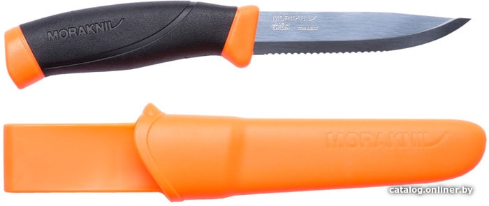 

Нож Morakniv Companion Hi-Vis Or. Serrated (черный/оранжевый)