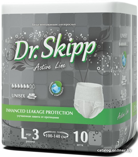

Трусы-подгузники для взрослых Dr.Skipp Active Line L 3 (10 шт)