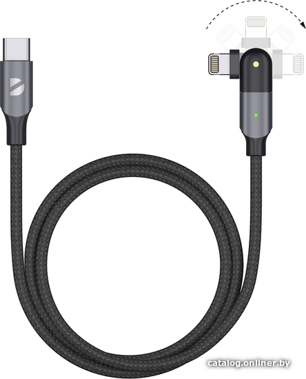 

Кабель Deppa USB Type-C - Lightning 72331 (1.2 м, черный)