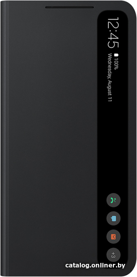 

Чехол для телефона Samsung Smart Clear View Cover S21 FE (черный)