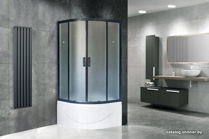 

Душевой уголок Royal Bath RB100BK-C-BL 100x100