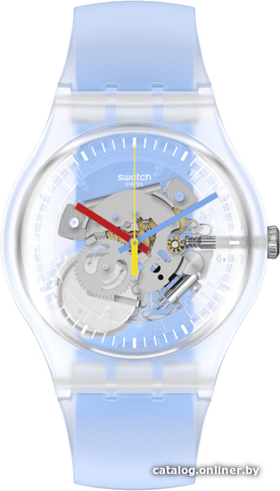 

Наручные часы Swatch Monthly Drops SUOK156 Clearly Blue Striped