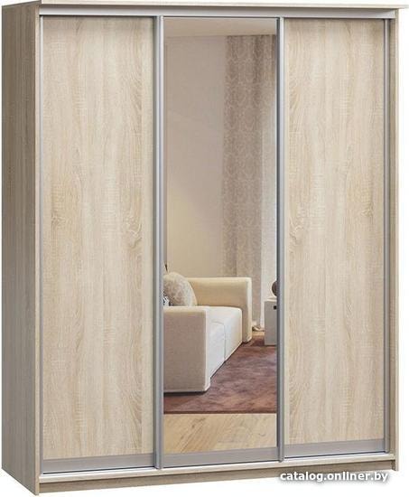 

Шкаф-купе Woodcraft Байкал-3-160-200 с зеркалом 3 двери (дуб сонома)