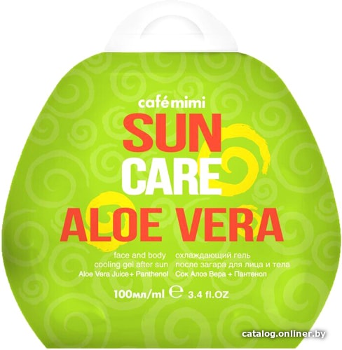 

Гель после загара Cafe Mimi Гель после загара Sun Care для лица и тела Aloe Vera 100 мл