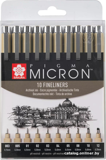 

Набор капиллярных ручек Sakura Pen Pigma Micron POXSDK10A (10 шт)