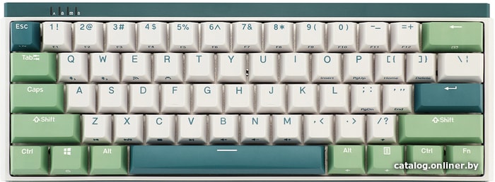 

Клавиатура Durgod K330W Mint (Gateron CAP V2 Crystal Silent Red, нет кириллицы)