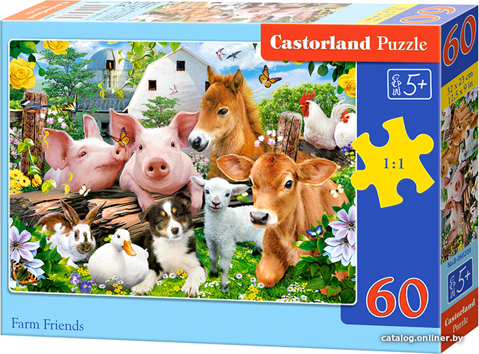 

Пазл Castorland Друзья на ферме B-066209 (60 эл)