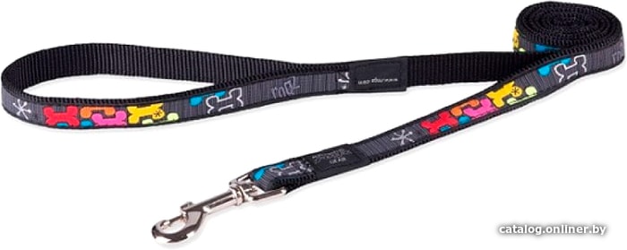 

Поводок Rogz Beach Bum Lijn Multi Bone Black RHL03CL (черный)