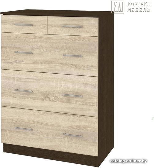 

Комод Кортекс-мебель Модерн 80-5ш (венге/дуб сонома)