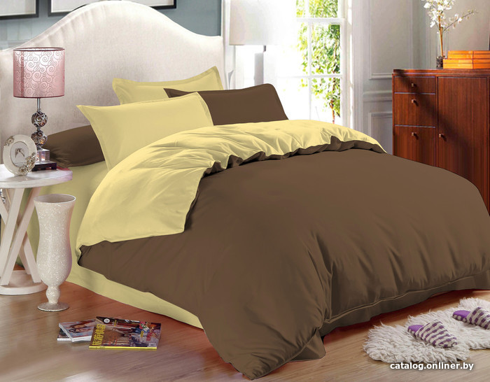 

Постельное белье Amore Mio Praline 2сп 24914 (светло-коричневый/желтый)
