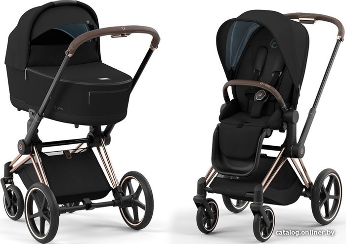 

Универсальная коляска Cybex Priam IV (2 в 1, stardust black plus/rose gold frame)