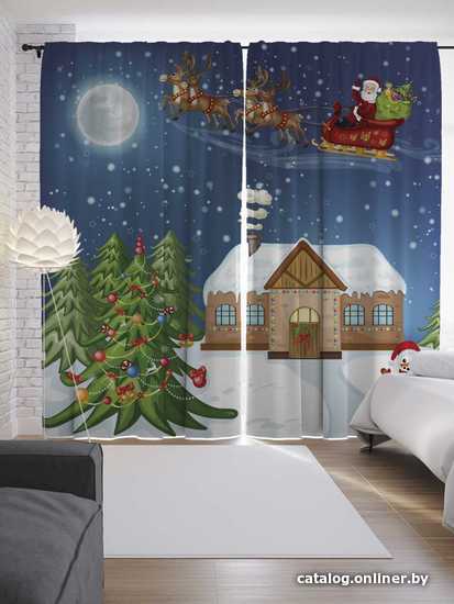 

Комплект штор JoyArty Санта с подарками 1.45x2.65 м (2 шт)