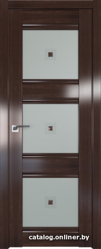 

Межкомнатная дверь ProfilDoors 4X 90x200 (орех сиена/матовое с коричневым квадр. фьюзингом)