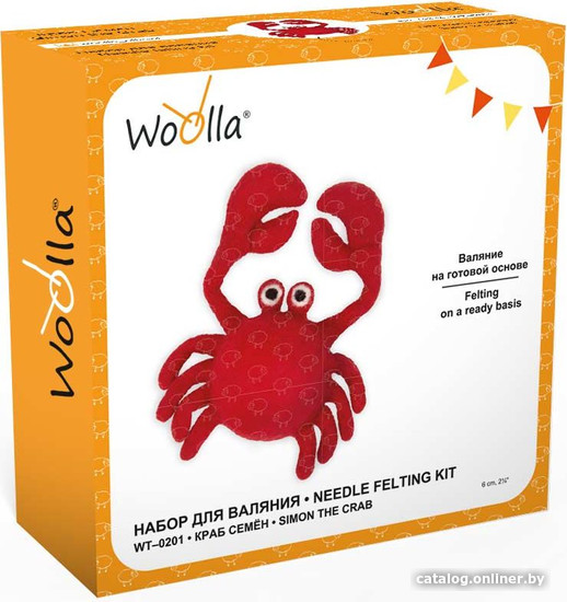 

Набор для создания поделок/игрушек Woolla WT-0201 Краб Семен набор для валяния