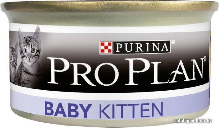 

Консервированный корм для кошек Pro Plan Baby Kitten мусс с курицей 85 г
