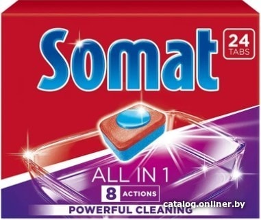

Таблетки для посудомоечной машины Somat All in one 8 Actions (24 шт)