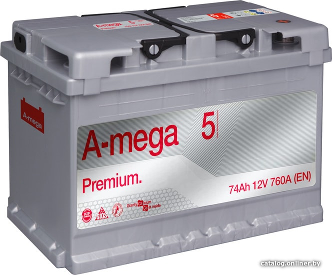 

Автомобильный аккумулятор A-mega Premium 6СТ-74-А3 L (74 А/ч)