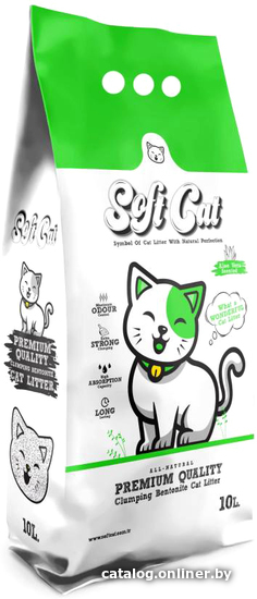 

Наполнитель для туалета Soft Cat С ароматом алоэ вера комкующийся (10 л/8.5 кг)