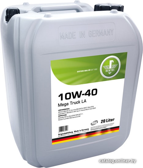 

Моторное масло Rektol 10W-40 Mega Truck LA 20л