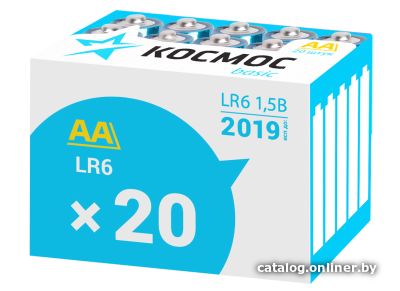 

Батарейка КОСМОС Alkaline AA 20 шт.