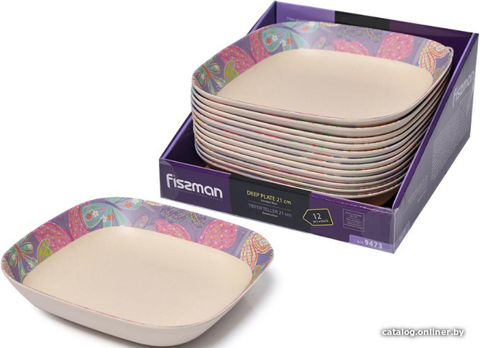 

Тарелка глубокая Fissman Flower 9473