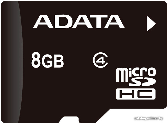 

Карта памяти A-Data microSDHC (Class 4) 8GB (AUSDH8GCL4-R)