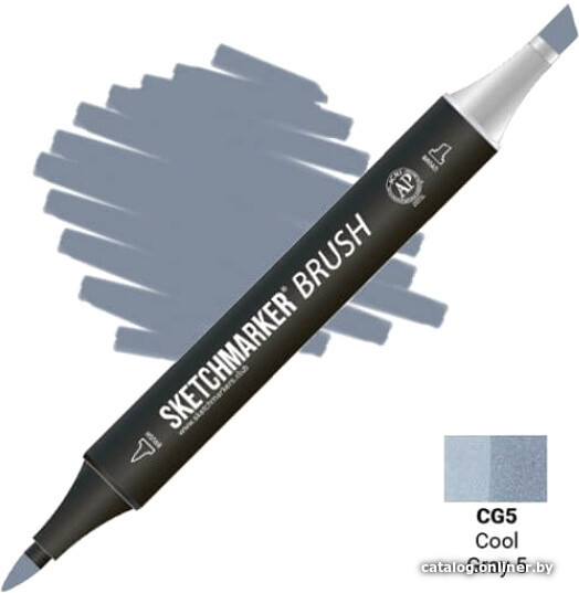 

Маркер художественный Sketchmarker Brush Двусторонний CG5 SMB-CG5 (прохладный серый 5)