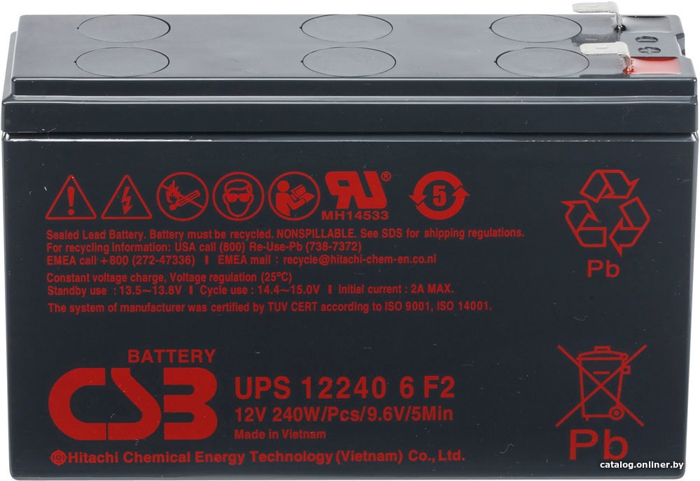 

Аккумулятор для ИБП CSB Battery UPS122406 F2 (12В/5 А·ч)
