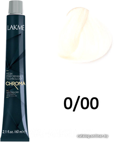 

Крем-краска для волос Lakme Chroma 0/00 Осветляющий 60мл