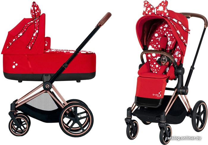 

Универсальная коляска Cybex Priam JS (2 в 1, petticoat, шасси rose gold)