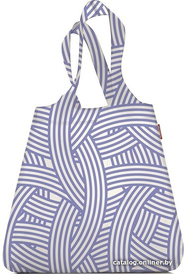 

Сумка шоппер Reisenthel Mini Maxi Shopper AT0033B Zebra Blue (белый/голубой)