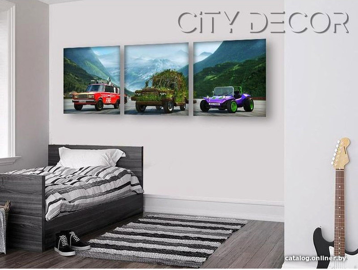 

Модульная картина Citydecor Транспорт 3.33 37x117 см