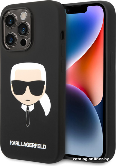 

Чехол для телефона CG Mobile Lagerfeld для iPhone 14 Pro KLHCP14LSLKHBK