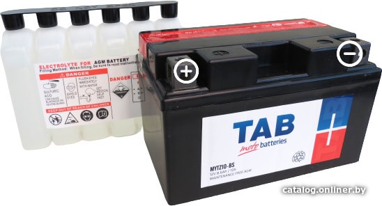 

Мотоциклетный аккумулятор TAB YTZ10-BS (8.6 А·ч)