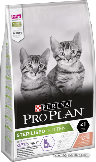 

Сухой корм для кошек Pro Plan Sterilised Kitten OptiStart с лососем 10 кг