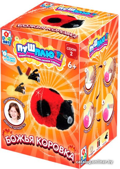 

Набор для создания поделок/игрушек 1toy Пуш-плюш Божья коровка Т21919