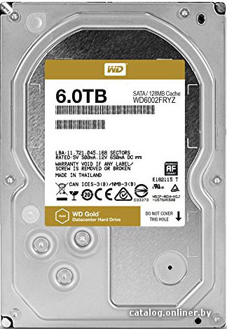 

Жесткий диск WD Gold 6TB WD6002FRYZ