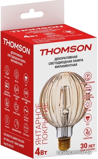 

Светодиодная лампочка Thomson Deco Filament TH-B2191