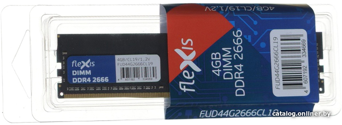 

Оперативная память Flexis 4ГБ DDR4 2400 МГц FUD44G2666CL19