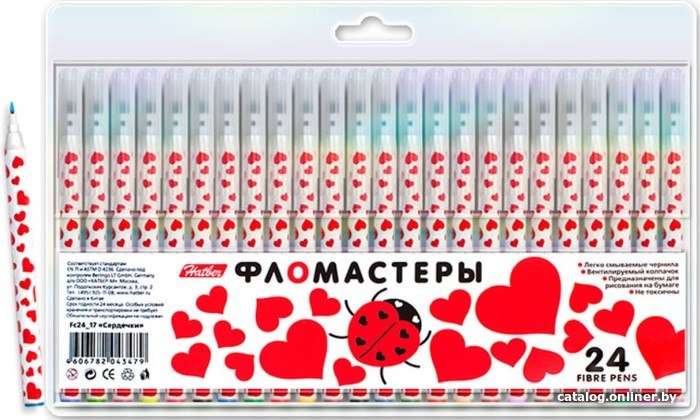 

Фломастеры Balu Сердечки Fc24_17 (24 шт)