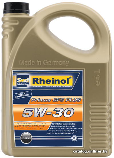 

Моторное масло Rheinol Primus GF5 Plus 5W-30 4л
