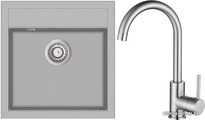 

Кухонная мойка Aquasanita Tesa SQT100W + Sabia 5523 (серебристый 220/никель 002)