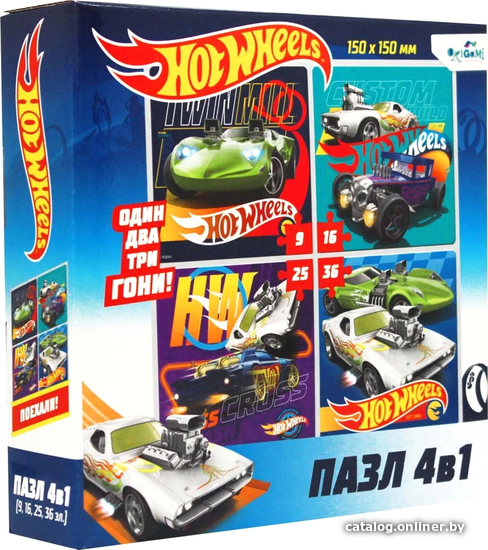 

Мозаика/пазл Origami Game Hot Wheels Суперкар 4 в 1 05853