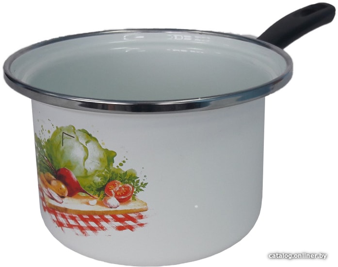 

Кастрюля с длинной ручкой Omelia 1-4410400 (овощи, белый)