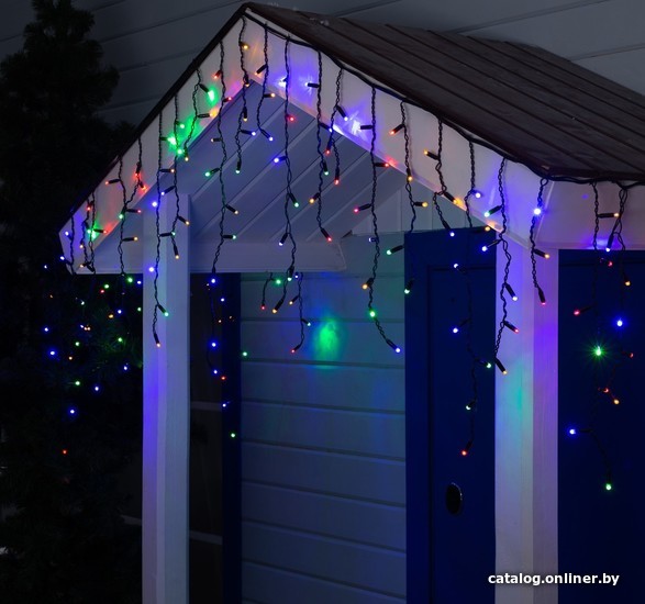 

Гирлянда бахрома Luazon 3x0.6 м 160 LED 3584193 (черный ПВХ провод, мульти)