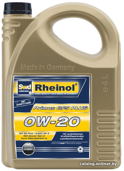 

Моторное масло Rheinol Primus GF5 Plus 0W-20 4л