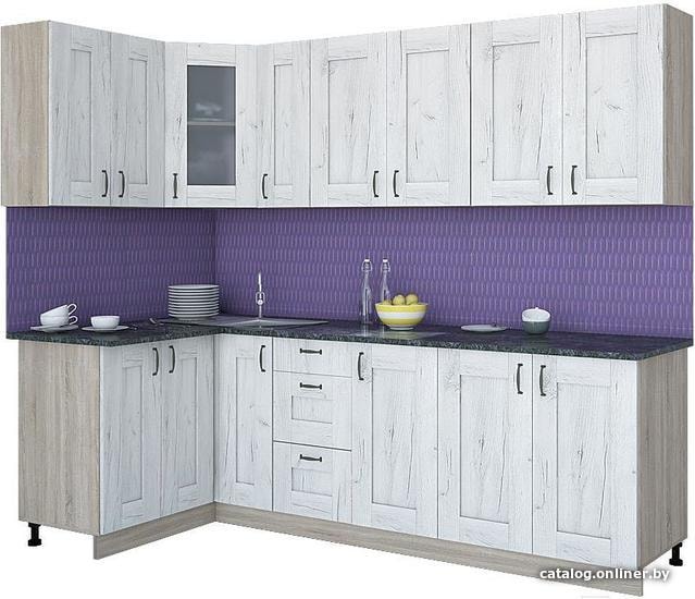 

Готовая кухня Интерлиния Мила Хольц 12x25 (дуб белый)