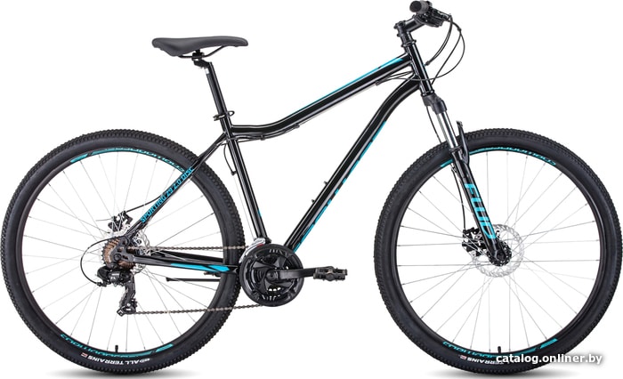 

Велосипед Forward Sporting 29 2.0 disc р.19 2021 (черный/синий)