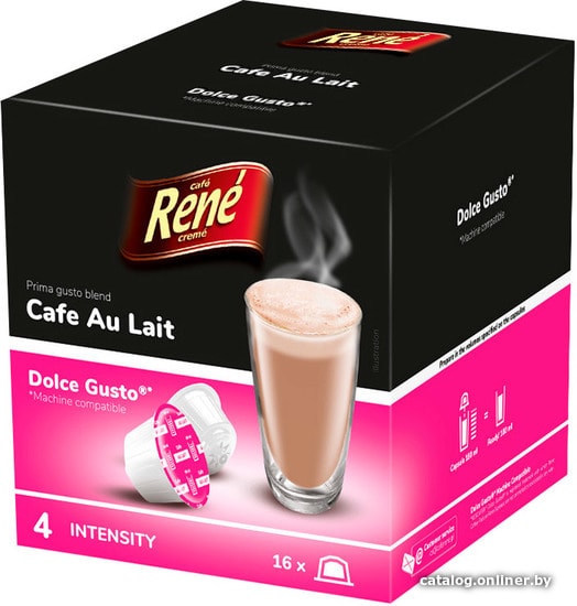 

Кофе в капсулах Rene Dolce Gusto Cafe au Lait 16 шт