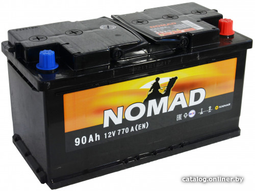 

Автомобильный аккумулятор Nomad 6СТ-90 Евро (90 А·ч)